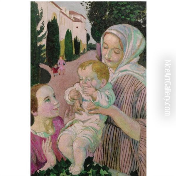 Maternite Or La Grande Soeur Au Prieure Oil Painting by Maurice Denis