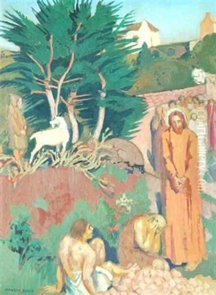 Christ Aux Aveugles Oil Painting by Maurice Denis