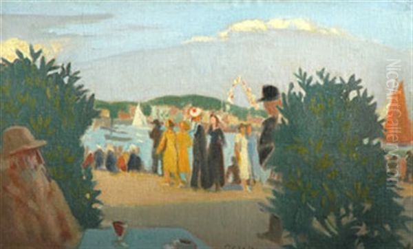 Jour De Regate A Perros Guirec Oil Painting by Maurice Denis