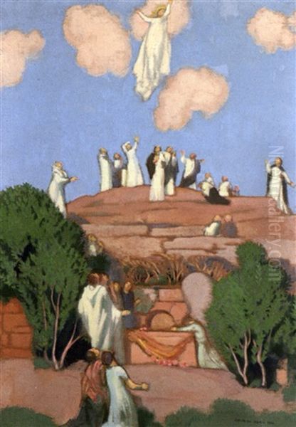 L'assomption Sur Le Tertre De La Clarte Oil Painting by Maurice Denis