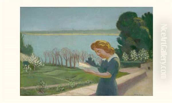 Printemps A Trestrignel, Etude De Pauline Oil Painting by Maurice Denis