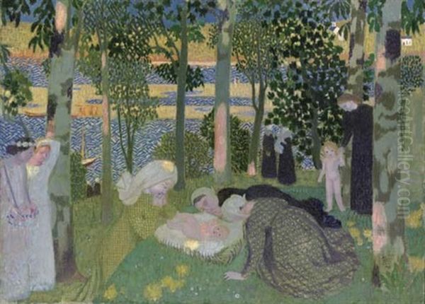 L'enfanct Jesus A La Belle Verdure Oil Painting by Maurice Denis