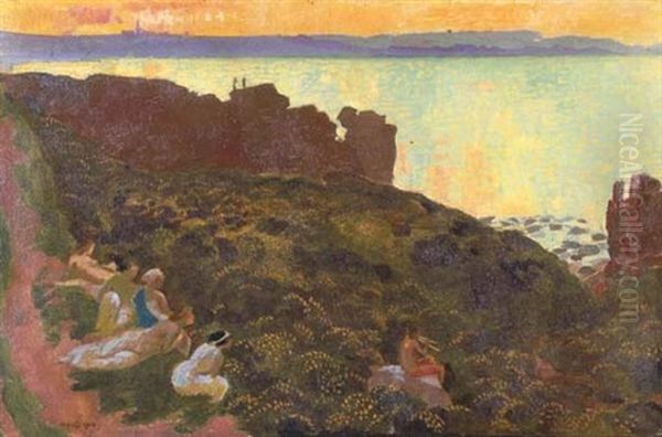 Chant Du Soir Or Les Fees Dans La Lande Oil Painting by Maurice Denis