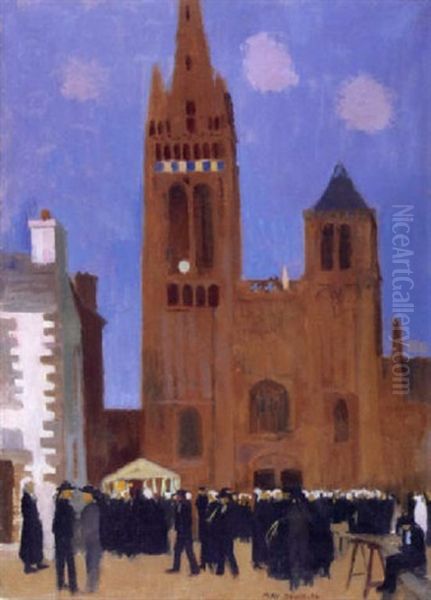 Pardon Breton Ou Veille De La Procession Au Folgoet Oil Painting by Maurice Denis