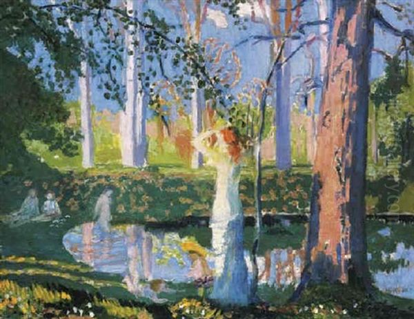 Nymphes Et Dryades Oil Painting by Maurice Denis