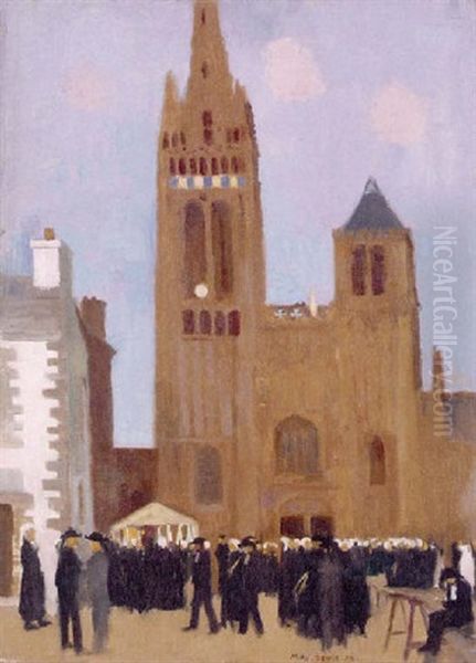 Veille De La Procession Au Folgoet Oil Painting by Maurice Denis