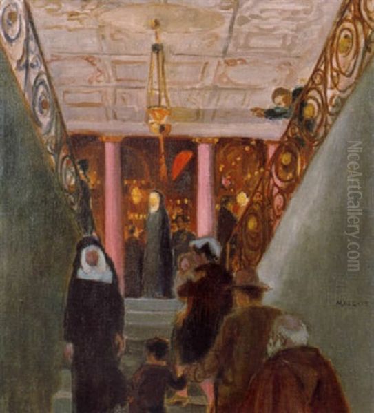 Visite Au Palais Massimo A Rome Oil Painting by Maurice Denis