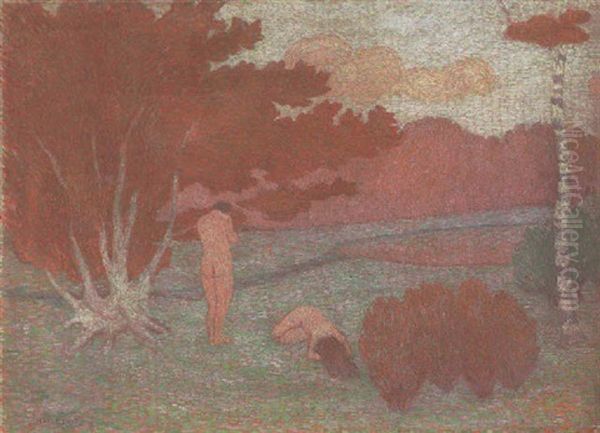 Adam Et Eve Oil Painting by Maurice Denis