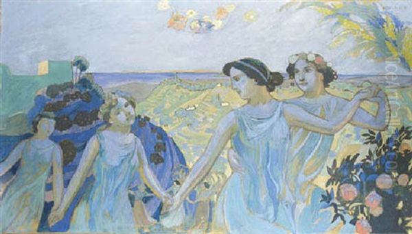 La Farandole Oil Painting by Maurice Denis