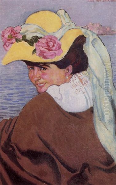 Portrait De Mme Gene Sur Le Trieux Oil Painting by Maurice Denis