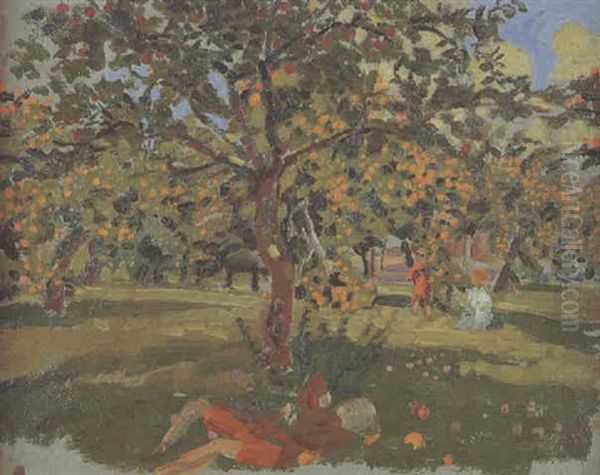 Sous Le Pommier Oil Painting by Maurice Denis