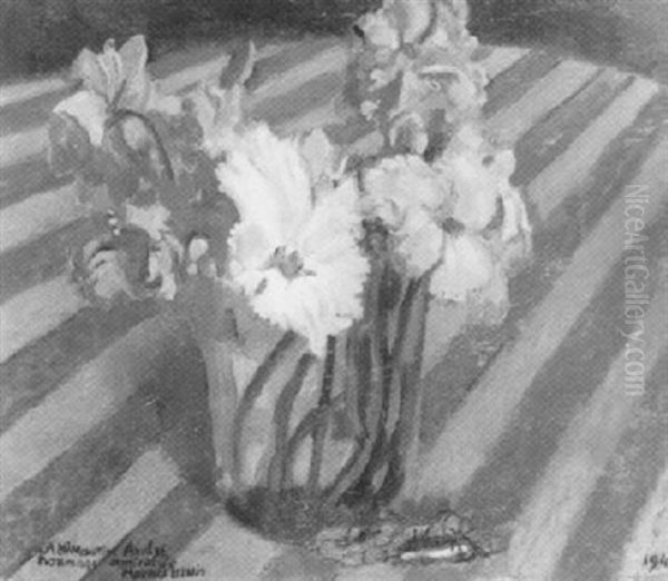 Cyclamens Oil Painting by Maurice Denis