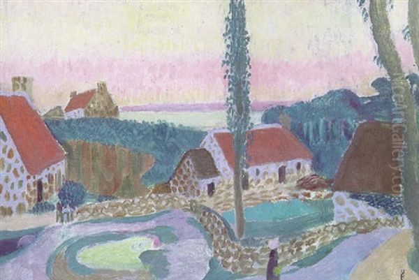 La Mare Aux Toits Rouges Oil Painting by Maurice Denis