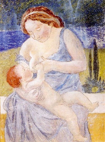 Maternite Italienne Oil Painting by Maurice Denis