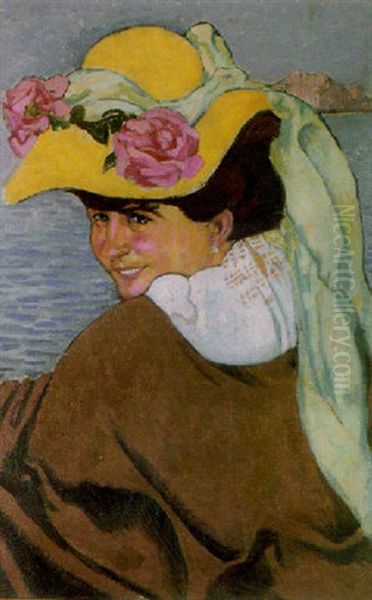 Portrait De Mme Gene Sur Le Trieux Oil Painting by Maurice Denis