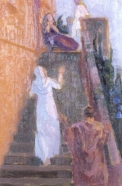 L'escalier De Peronne Oil Painting by Maurice Denis