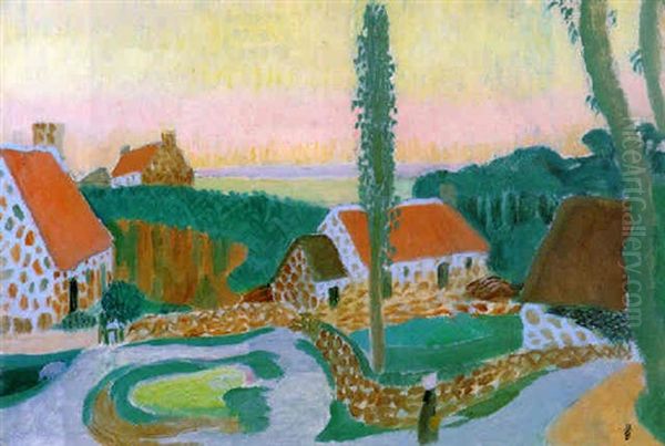 La Mare Aux Toits Rouges Oil Painting by Maurice Denis