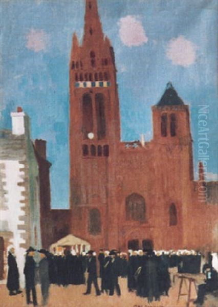 Le Pardon De Notre-dame Du Folgoet Oil Painting by Maurice Denis