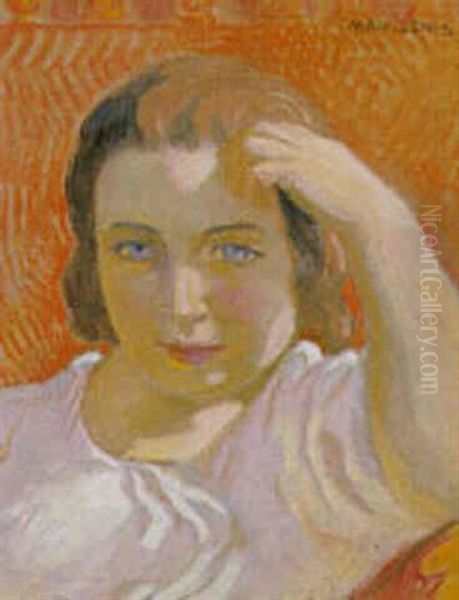 Portrait De Madeleine Accoudee Oil Painting by Maurice Denis