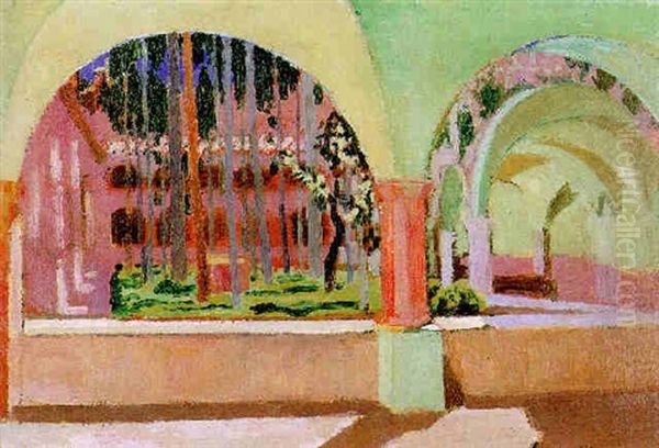 View D'un Cloitre A Assisse Oil Painting by Maurice Denis