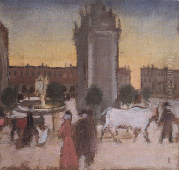 Centre Ville Oil Painting by Maurice Denis