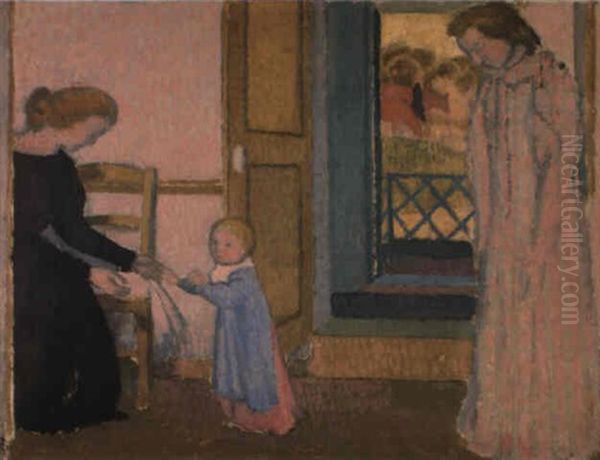 Les Premiers Pas De Noelle Oil Painting by Maurice Denis