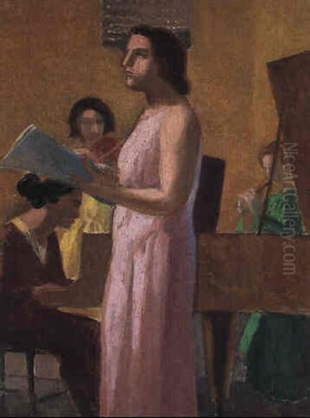 Chanteuse Au Piano Oil Painting by Maurice Denis