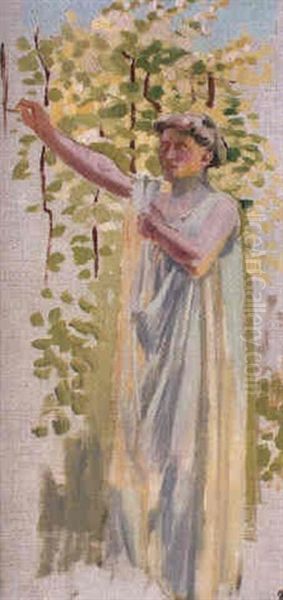 Femme Drapee A L'antique Au Jardin Oil Painting by Maurice Denis