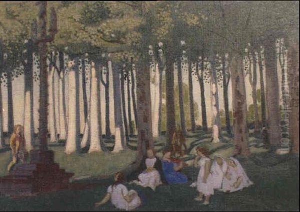 Les Hetres De Lambader Finistere Oil Painting by Maurice Denis