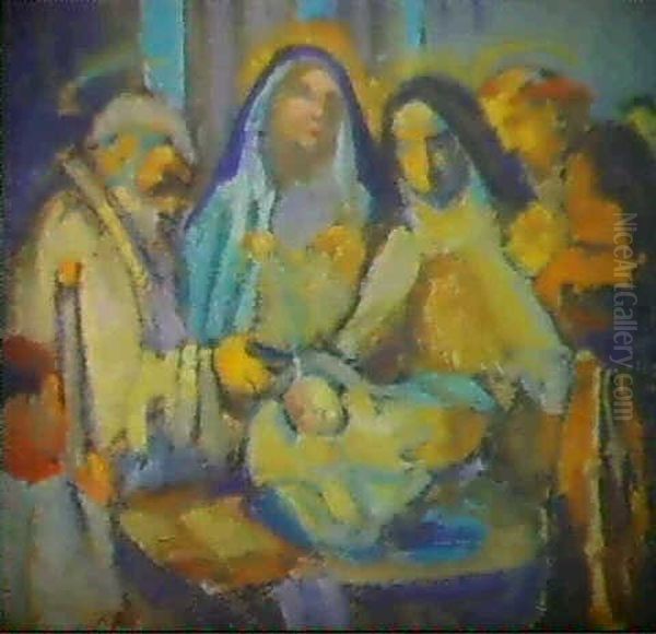 Le Bapteme Oil Painting by Maurice Denis