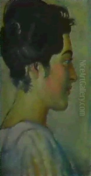 Portrait De Renee Druet Oil Painting by Maurice Denis