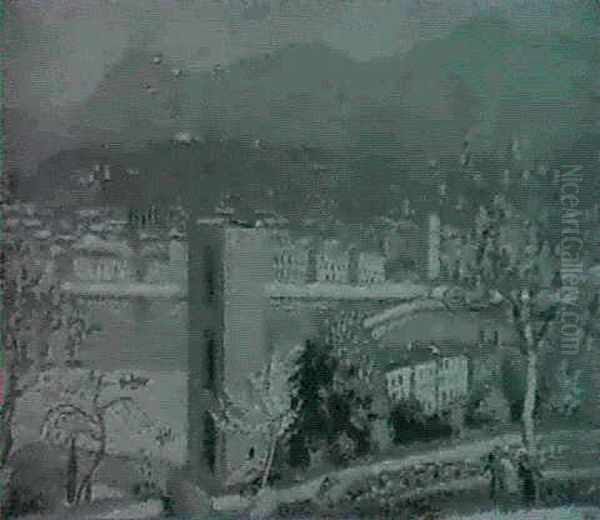 Florence, Vue Prise De La Place Michel Ange Oil Painting by Maurice Denis