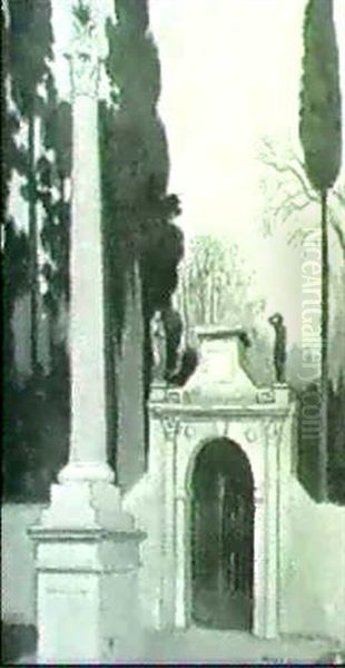 Colonne Et Portail Oil Painting by Maurice Denis