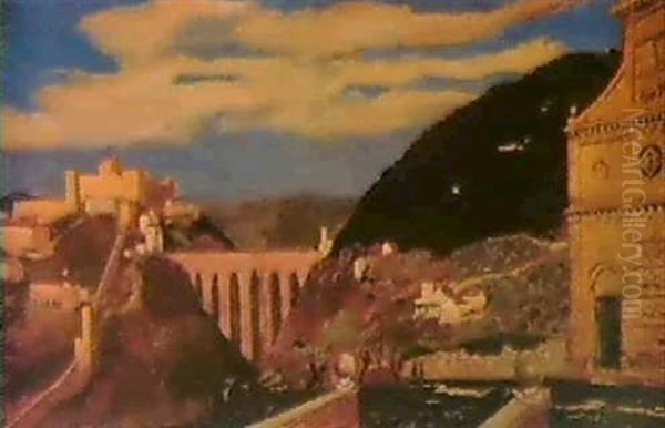 Paysage A L'aqueduc Oil Painting by Maurice Denis