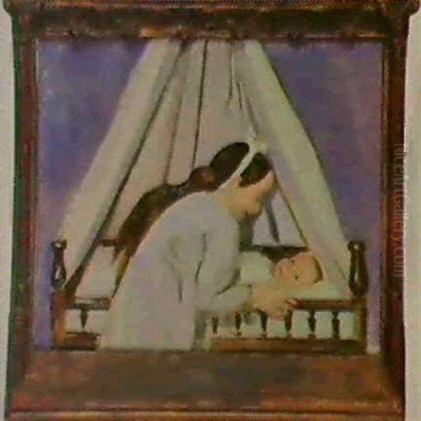 Grande Soeur Et Petit Frere Oil Painting by Maurice Denis