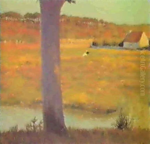 Paysage Au Bord De La Riviere Oil Painting by Maurice Denis