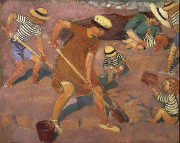 Jeux Sur Le Sable Oil Painting by Maurice Denis