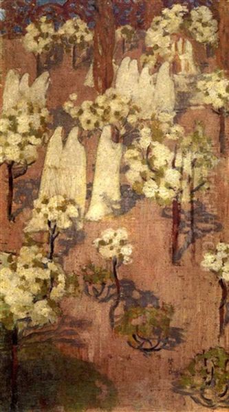 Jeune Filles Dans Un Jardin by Maurice Denis