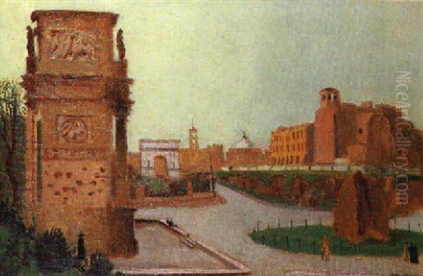 Arc De Constantin, Rome Oil Painting by Maurice Denis