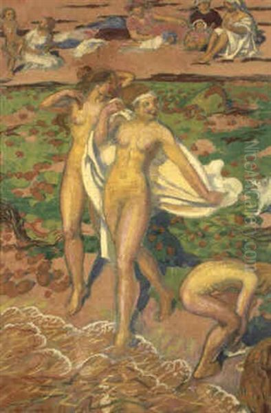 Baigneuses De Trebeurden Oil Painting by Maurice Denis