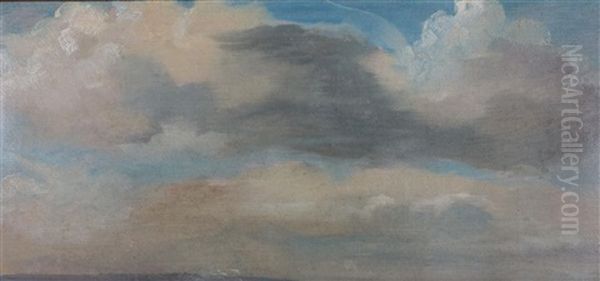 Etude De Nuages Oil Painting by Simon-Joseph-Alexandre Clement Denis