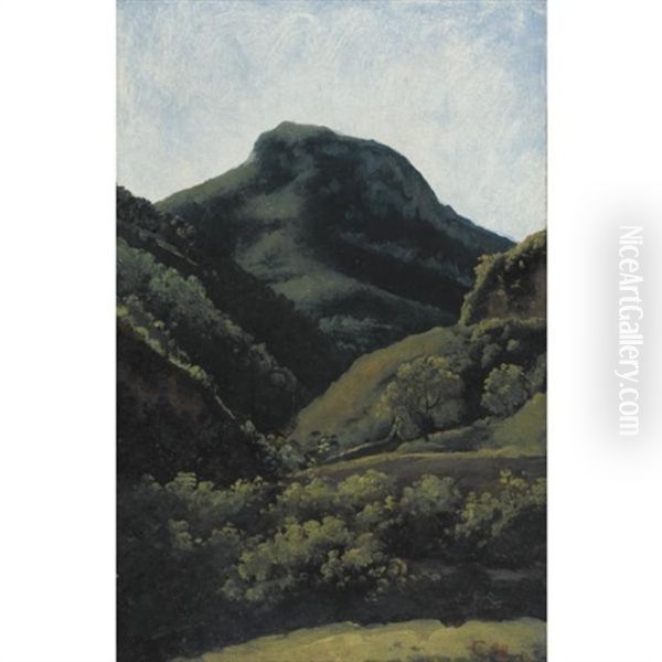 A View Of The Sabine Mountains Oil Painting by Simon-Joseph-Alexandre Clement Denis