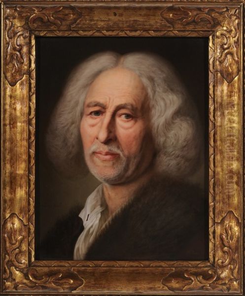 Portrait Of An Older Man Oil Painting by Balthazar Denner