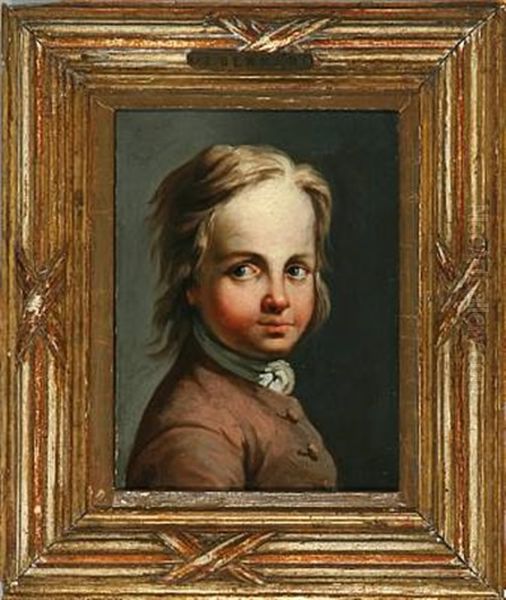 A Boy Oil Painting by Balthazar Denner