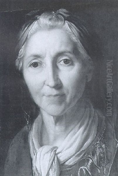 Portrait Of A Peasant Woman Oil Painting by Balthazar Denner