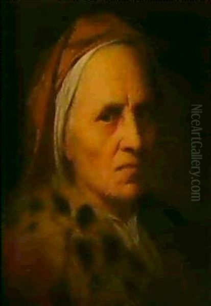 Bildnis Einer Alten Frau Oil Painting by Balthazar Denner