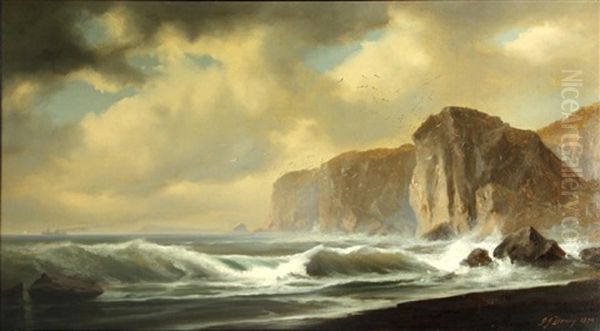 Coastal Cliffs Oil Painting by Gideon Jacques Denny