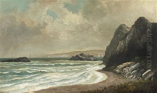 Bay Of San Francisco Near Golden Gate, Seal Rocks Oil Painting by Gideon Jacques Denny