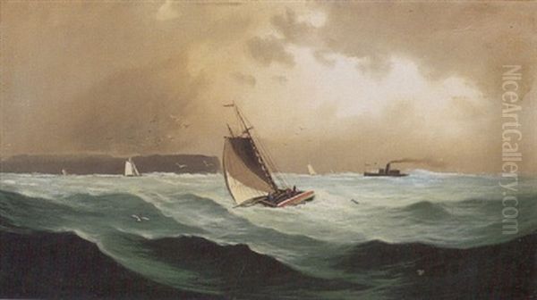 Pacific Coast Near Avilla Oil Painting by Gideon Jacques Denny