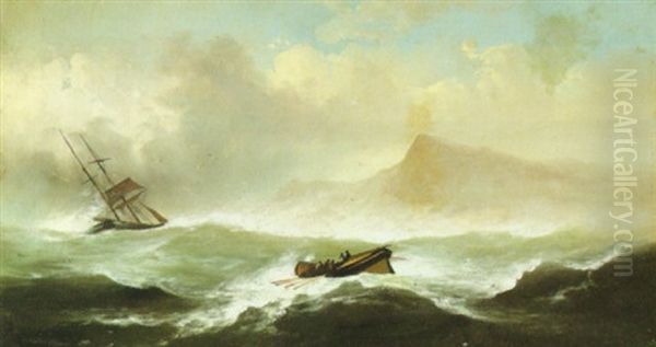 Storm Off Point Bonita Oil Painting by Gideon Jacques Denny